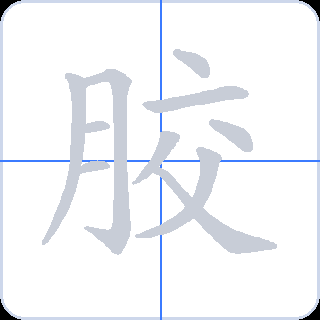 胶 획순