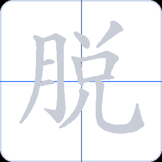 脱 획순