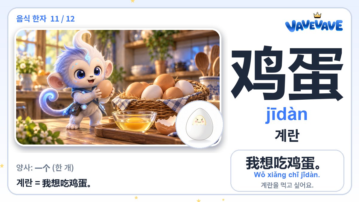 鸡蛋 계란