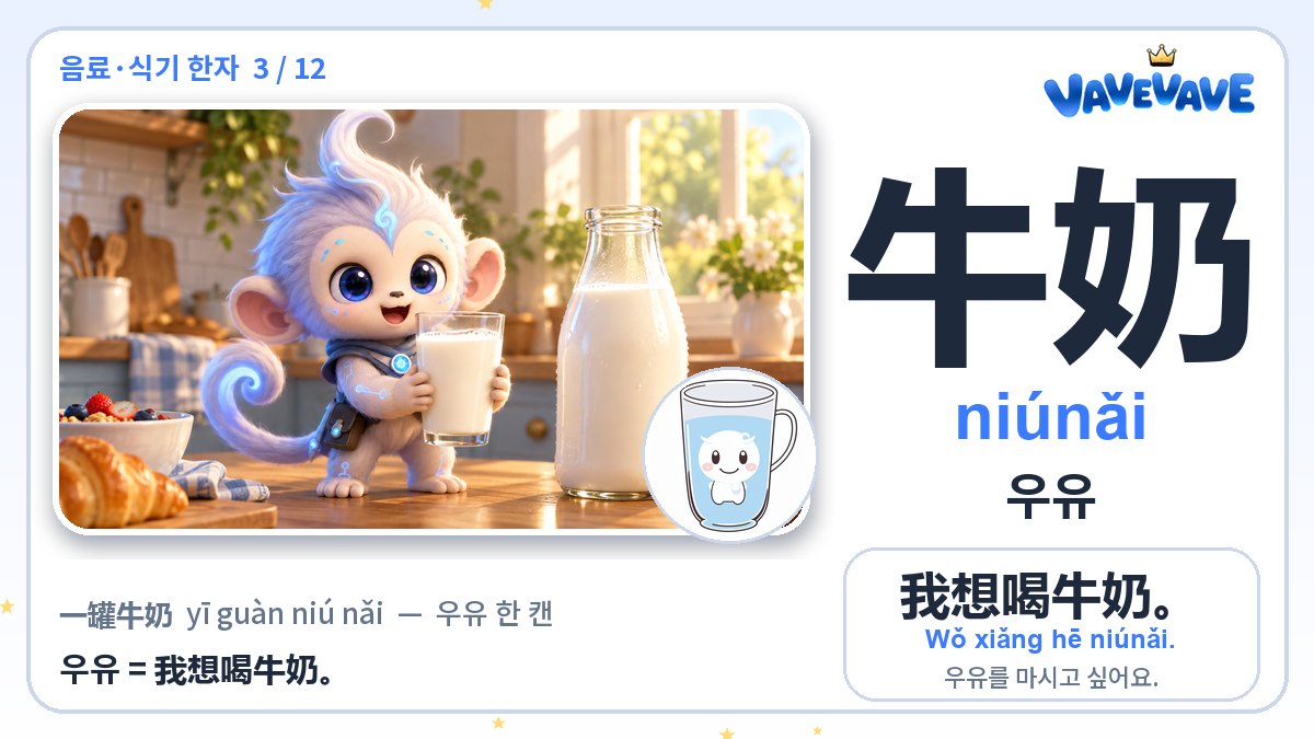 牛奶 우유